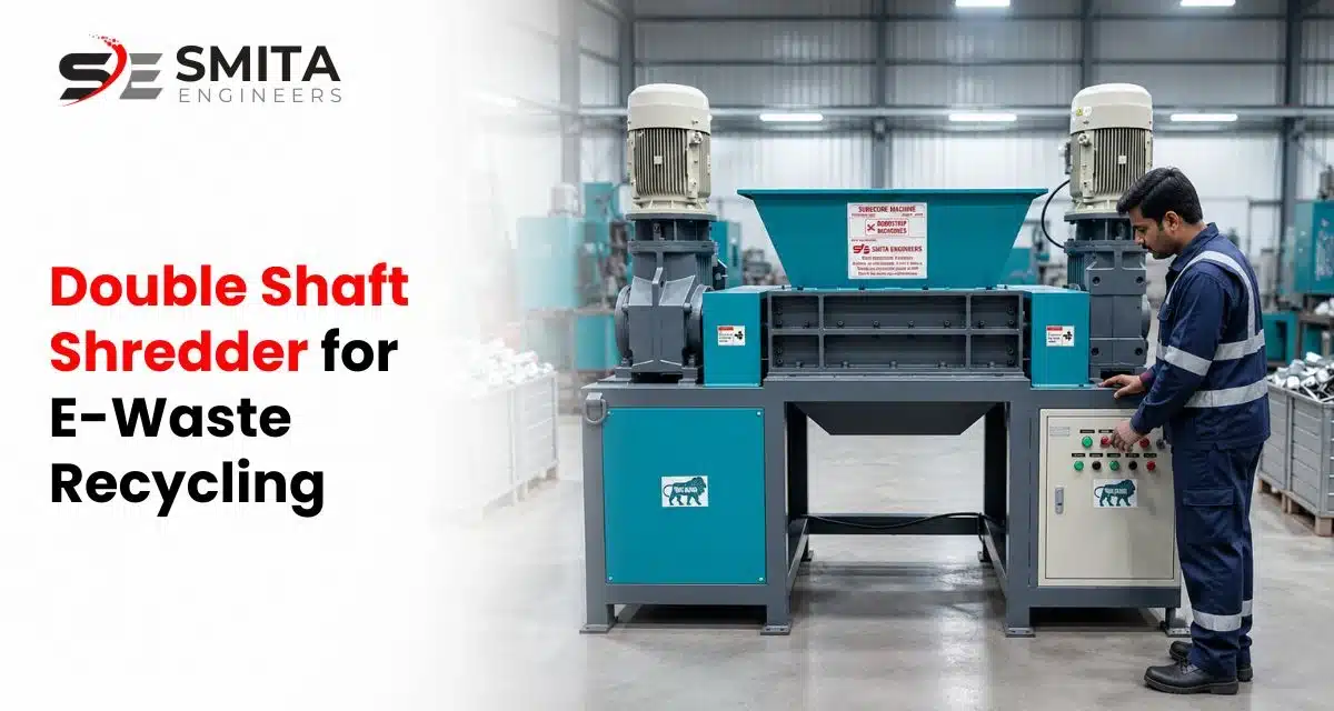 Double Shaft Shredder for E-Waste Recycling